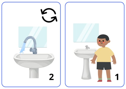 بطاقات تعلم تنظيف الاسنان