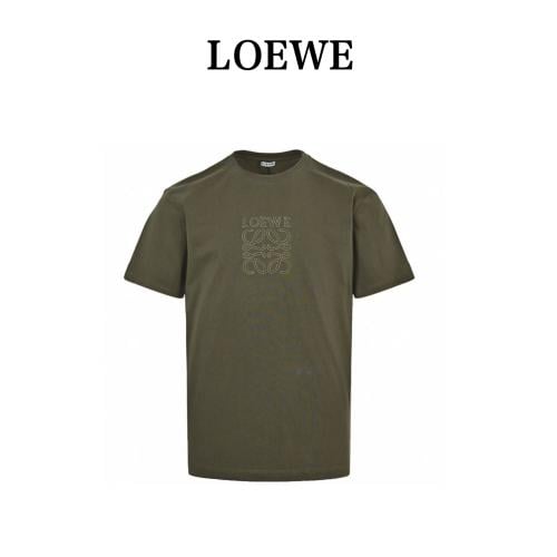 Loewe 25ss short sleeves with embroidered logo on chest