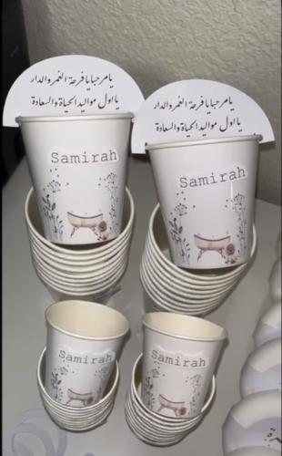 Cups with the theme