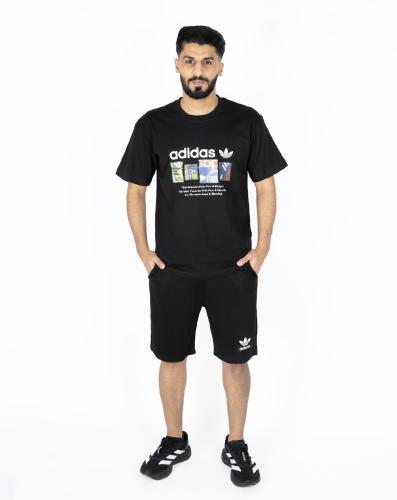طقم اديداس اسود قطني