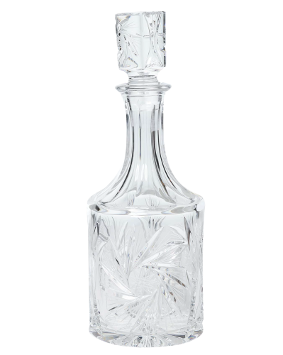 زجاجة كريستال بوهيمي شفافة نقش حديث حجم كبير