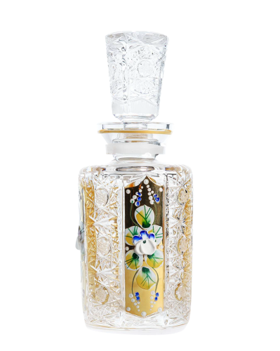 زجاجة كريستال بوهيمي تذهيب ورسم يدوي 200 مل