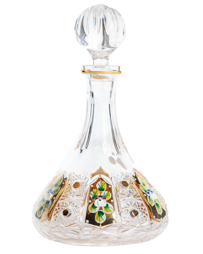 زجاجة كريستال بوهيمي مذهبة