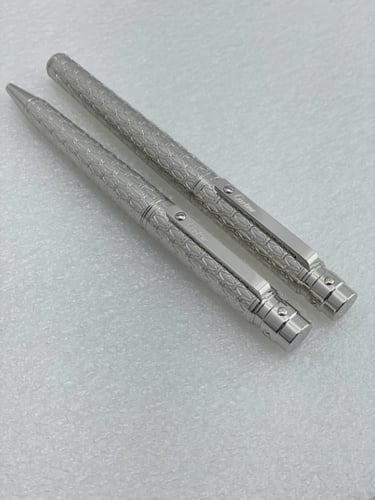 طقم الدرة ساعة كاسيو الفضي الاسود + قلم كارتير فاخ...