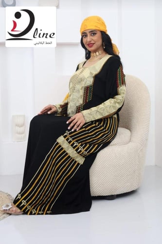 جلابية عسيري كريب ملكي فاخر