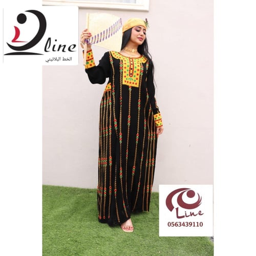 جلابية عسيري كريب ملكي فاخر