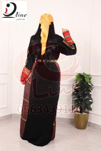 جلابية عسيري كريب ملكي فاخر