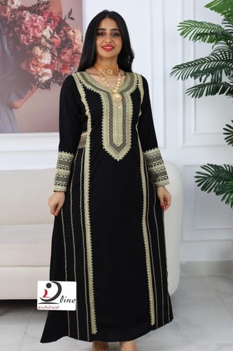 جلابية عسيري كريب ملكي فاخر