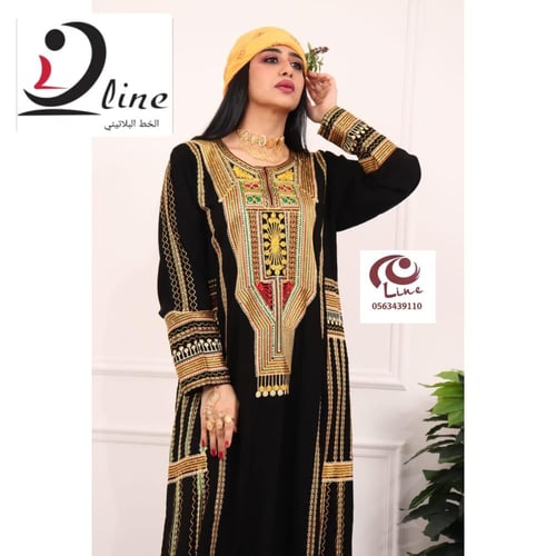 جلابية عسيري كريب ملكي فاخر