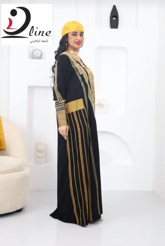 جلابية عسيري كريب ملكي فاخر