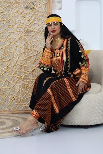 طقم جلابيه تراثيه فاخره مع السروال