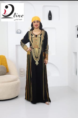 جلابية عسيري كريب ملكي فاخر