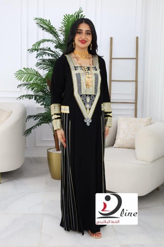 جلابية عسيري كريب ملكي فاخر