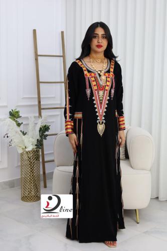 جلابية عسيري كريب ملكي فاخر