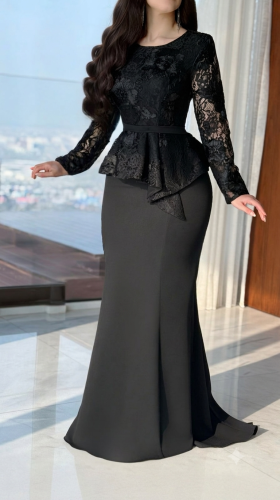 فستان شغف ألاسود