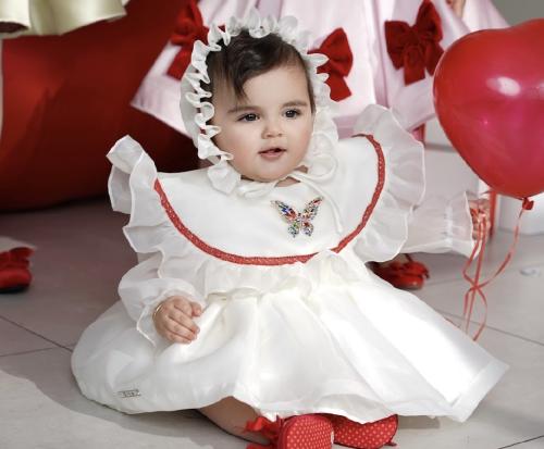 فستان الفراشه سكري واحمر