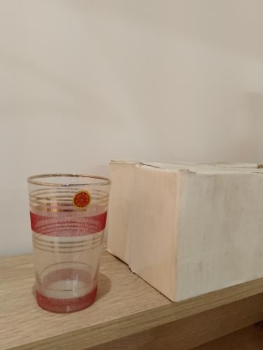Red metallic cups