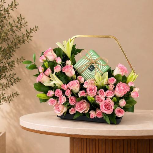 ورد وشوكولاتة