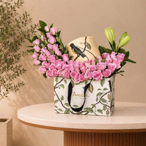 ورد وشوكولاتة