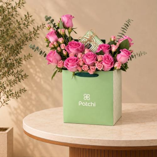 ورد وشوكولاتة
