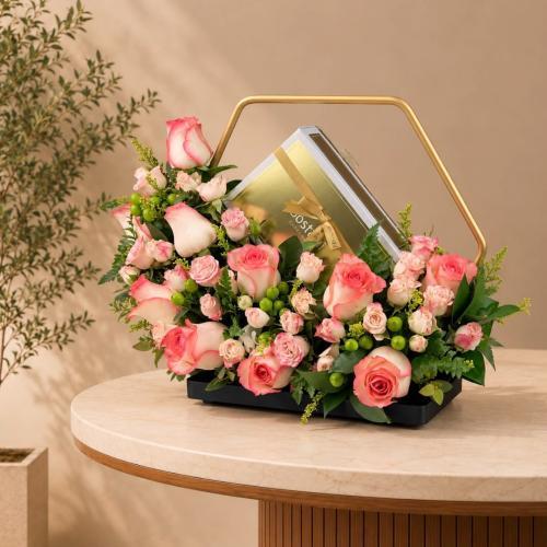 ورد وشوكولاتة