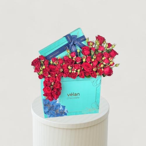 ورد وشوكولاتة