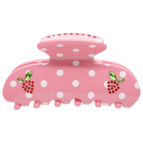 Sweetheart Hair Claw Clip in Lychee Berry Dot