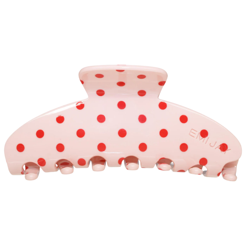 Hair Claw in Blush Polka Dot