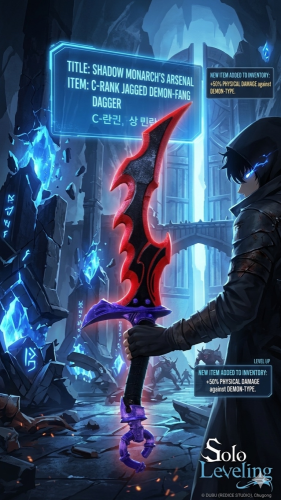 خنجر مستوحى من انمي Solo leveling