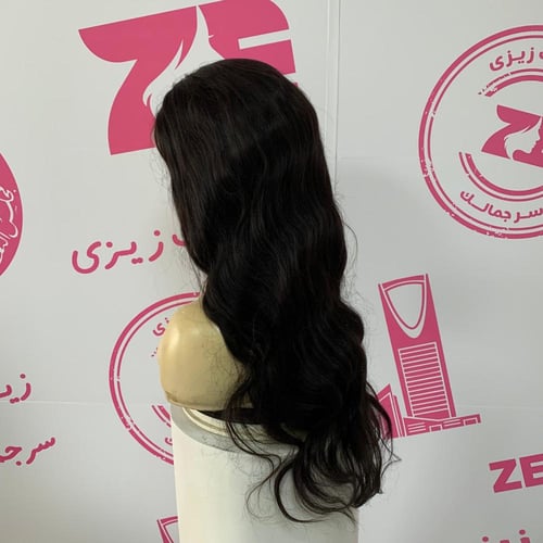 باروكه شعر طبيعي24أنش جذور امامبه فروة حرير اسود ط...