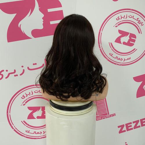 باروكه شعر طبيعى طول18 انش كثافه 250 لون بنى غامق...