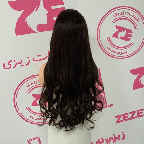 باروكه شعر طبيعى طول28 انش كثافه 250 لون بنى غامق...