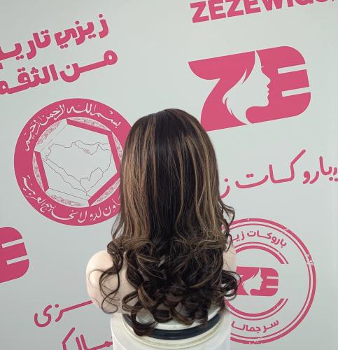 باروكه شعر طبيعى طول 18 أنش كثافه 250 لون هايلايت...