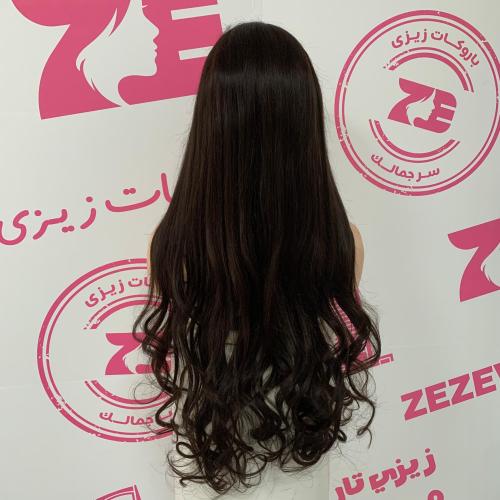 باروكه شعر طبيعى طول30انش كثافه 250 لون بنى غامق ف...