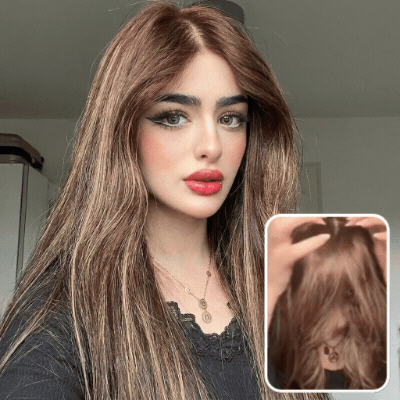 باروكه شعر طبيعى طول 20 أنش كثافه 180 ستايل شعر مد...
