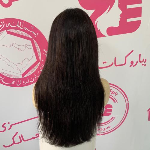 باروكه شعر طبيعي 18أنش جذور أمامية فروة دانتيل