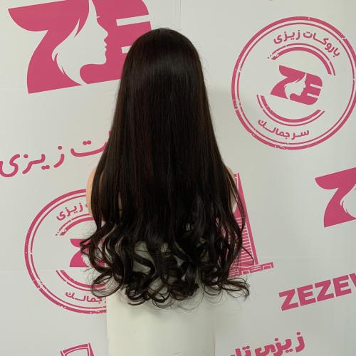 باروكه شعر طبيعى طول26 انش كثافه 250 لون بنى غامق...