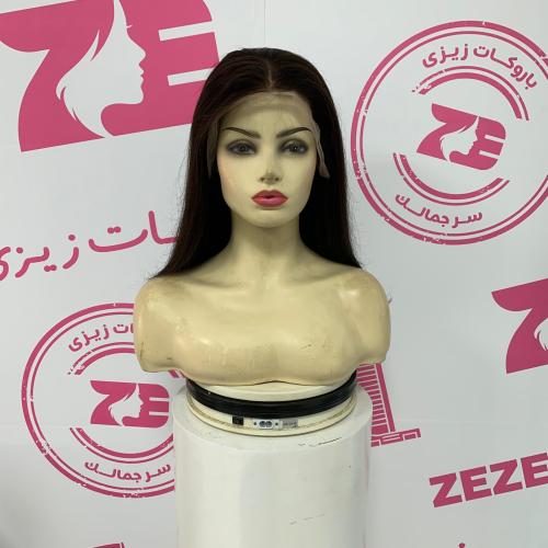 باروكه شعر طبيعي18أنش جذور امامبه فروة حرير بنى غا...