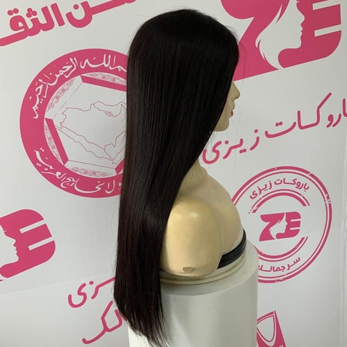 باروكة شعر طبيعي لون اسود طبيعى طول 22 انش جذور كا...