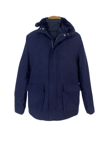 SnugNest Navy Blue Warm Furr Jacket
