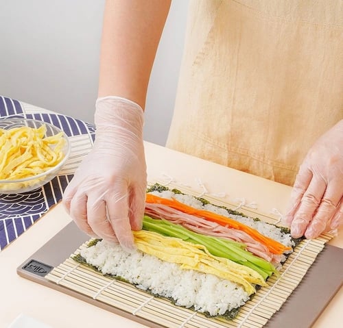 حصيرة الخيرزان الطبيعية للسوشي 27 سم