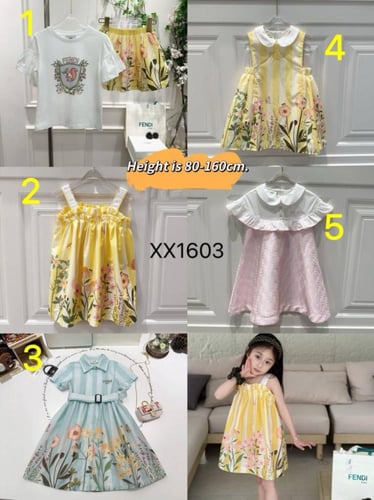 فساتين اطفال متنوعة ماركة Fendi