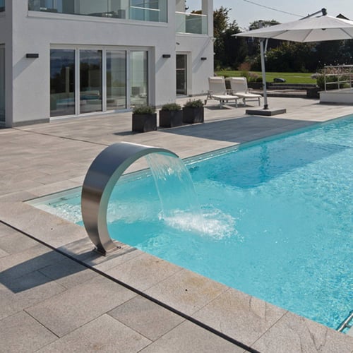 مصب شلال ستيل للمسابح (كبير) Steel waterfall outle...