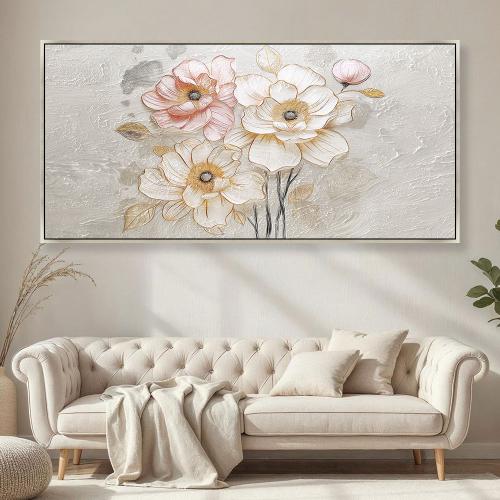 لوحات فن تجريدي ورد تصميم عصري