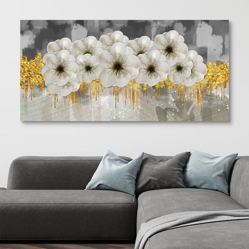 لوحات فن تجريدي ورد تصميم عصري