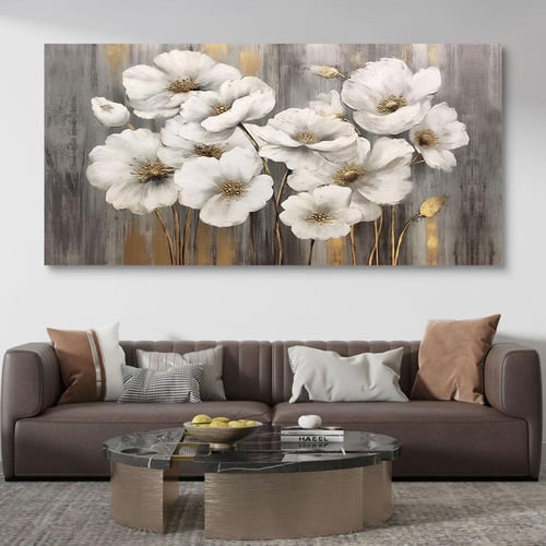 لوحات فن تجريدي ورد تصميم عصري