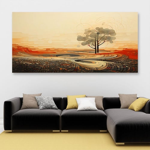 لوحات اشجار فن تجريدي تصميم عصري