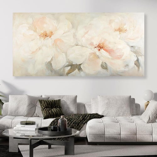 لوحات فن تجريدي ورد تصميم عصري