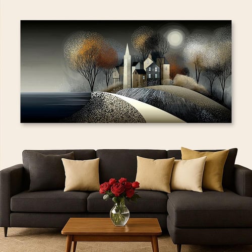 لوحات اشجار فن تجريدي تصميم عصري