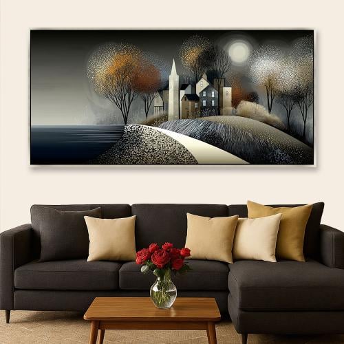 لوحات اشجار فن تجريدي تصميم عصري